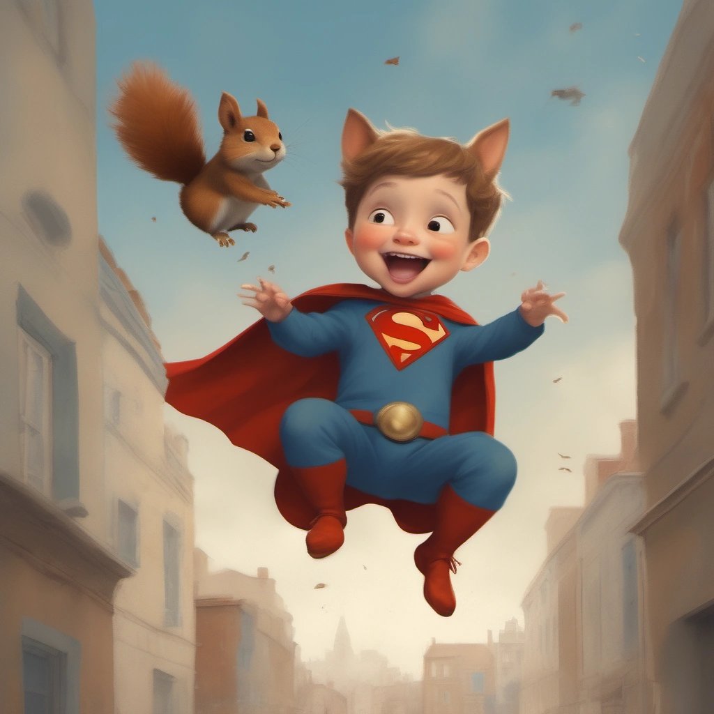 Boy catches squirrel