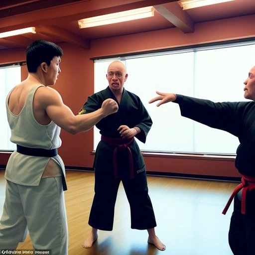 Gary debating with martial artists