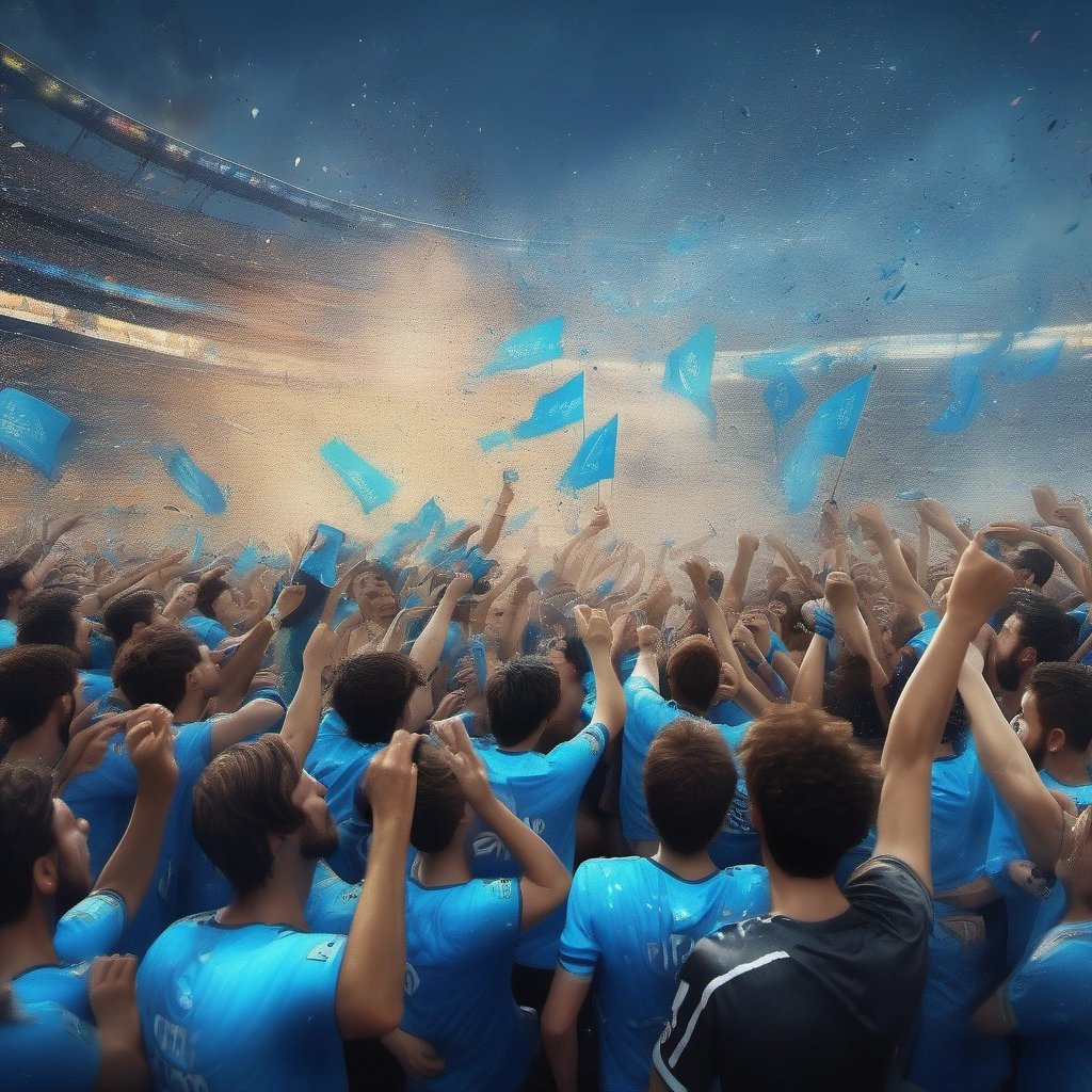 Gremio fans celebrating victory