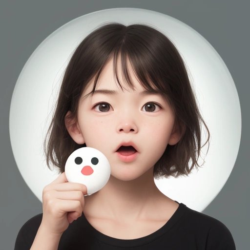 Person holding a magnet with a look of wonder