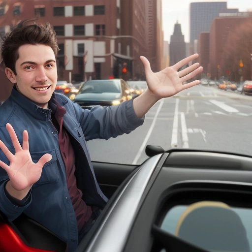 Friendly gestures in Boston traffic