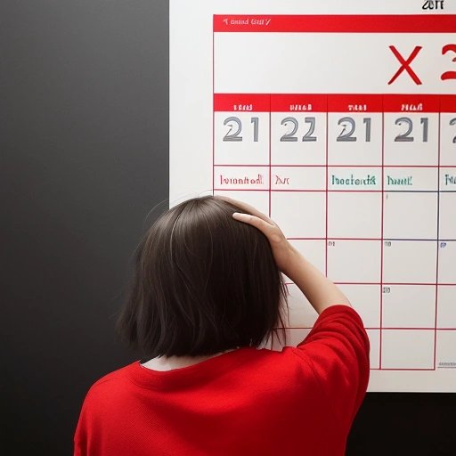 User crossing off blackout days on a calendar