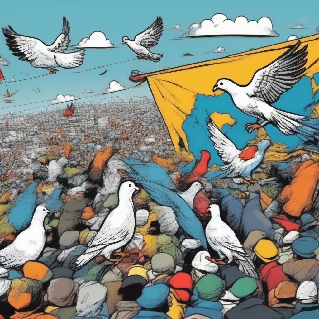 Pigeons on a mission at UN Climate Summit