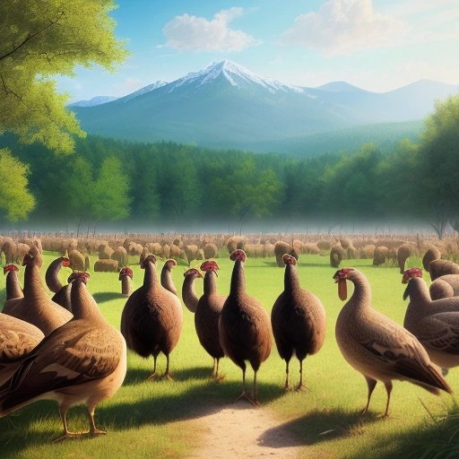 Humans and turkeys together