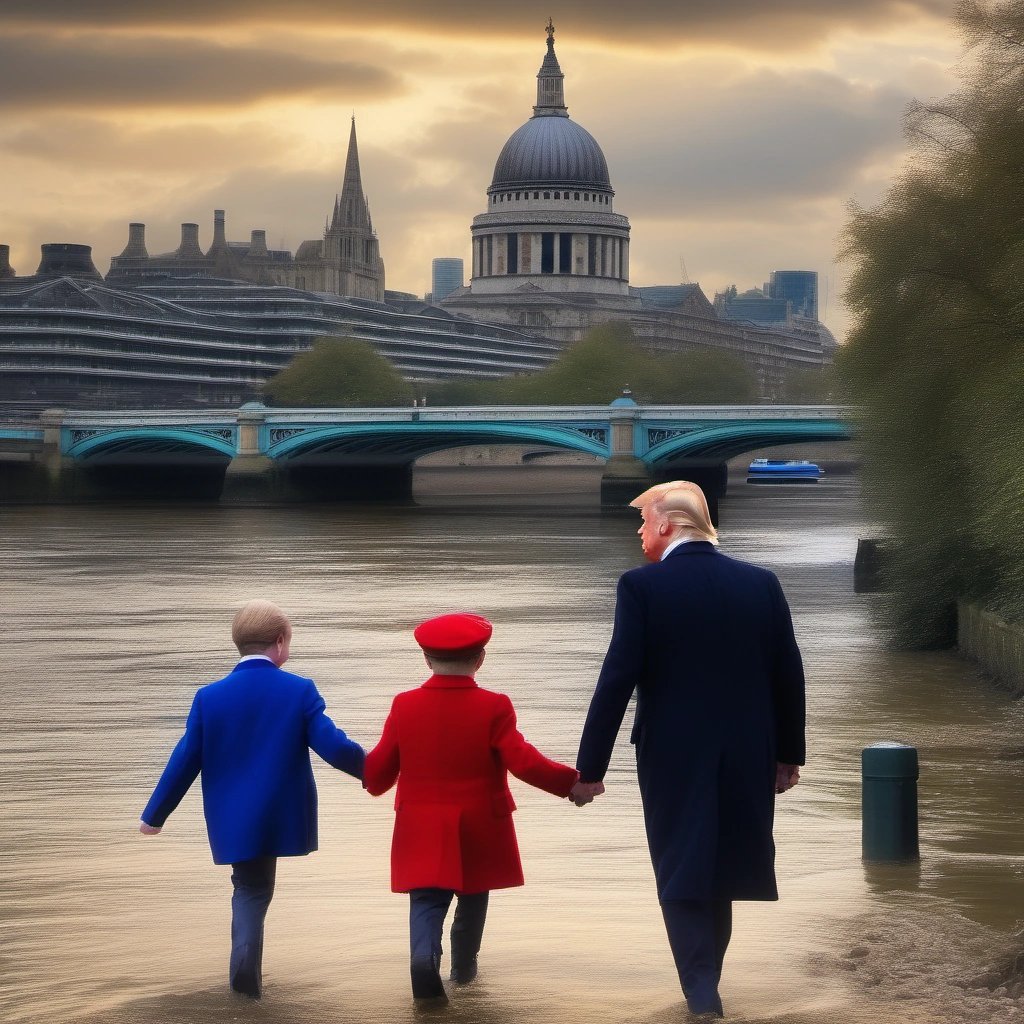 Capt. Stockdale and Young Donald in London