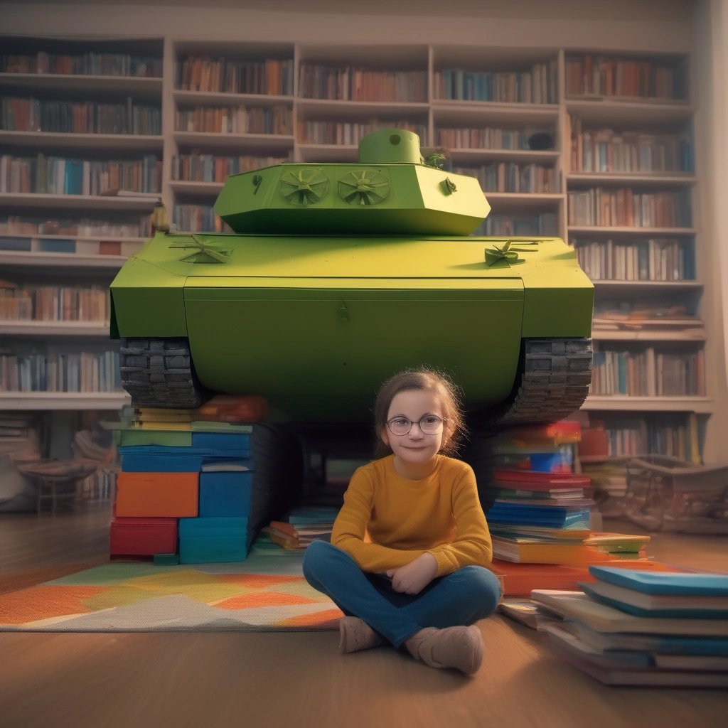 Tank in library