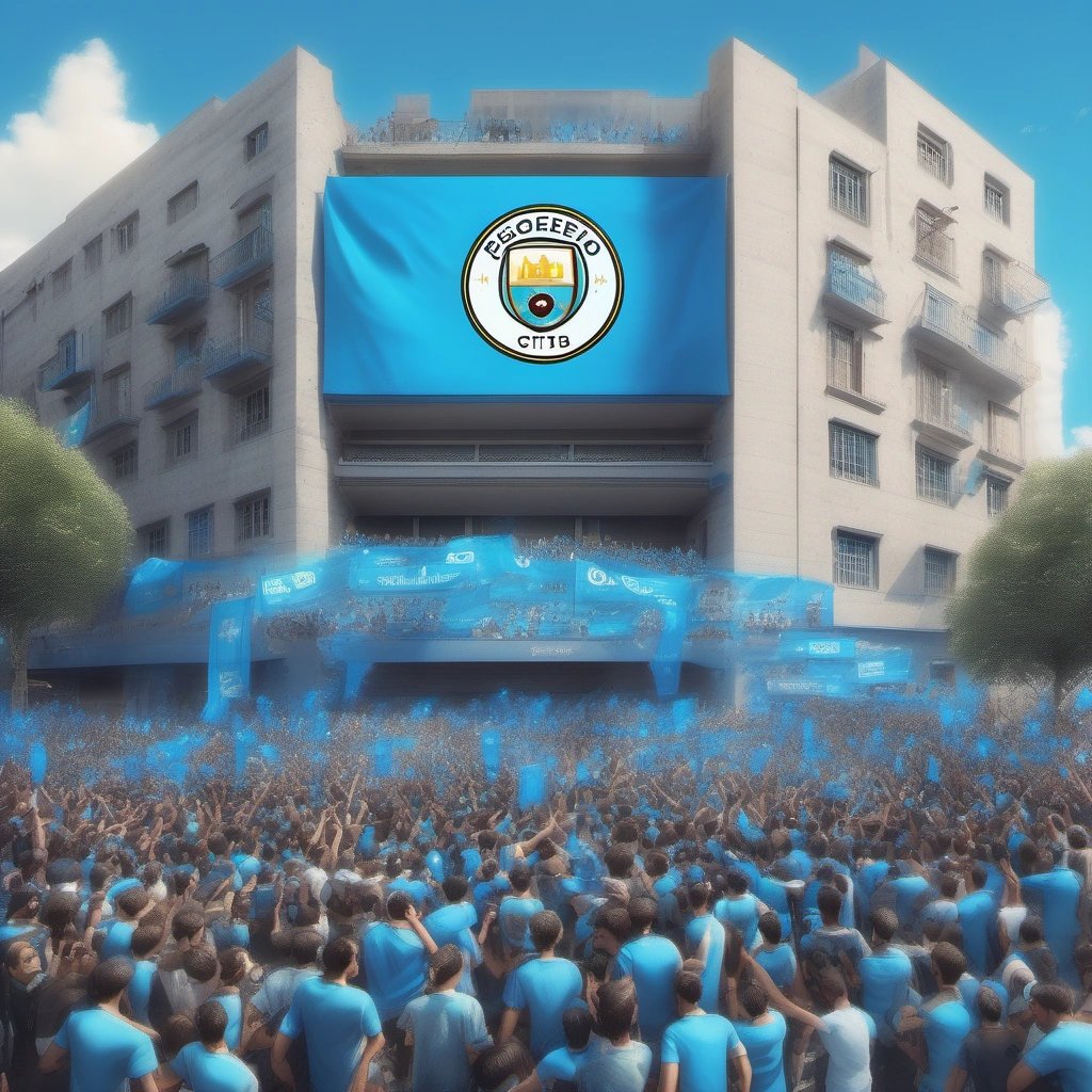 Gremio fans celebrating in front of the club's headquarters