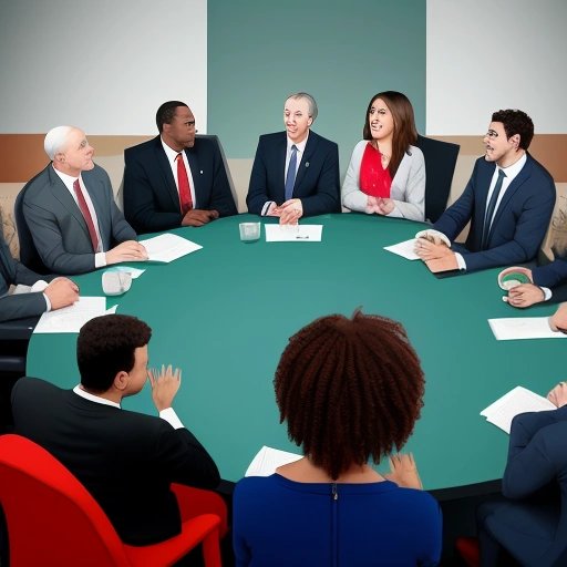 Group discussion with diverse political backgrounds