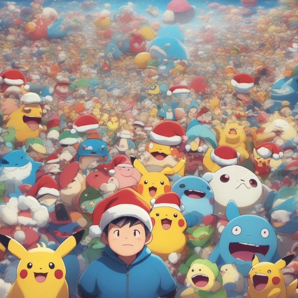 All Pokemon wearing Santa hats