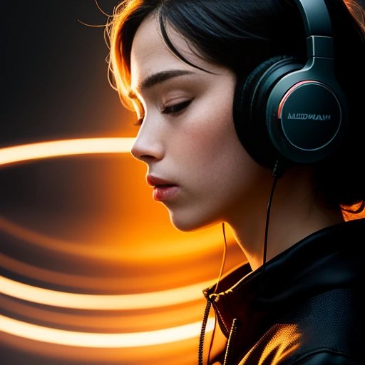 Person immersed in stereo bass