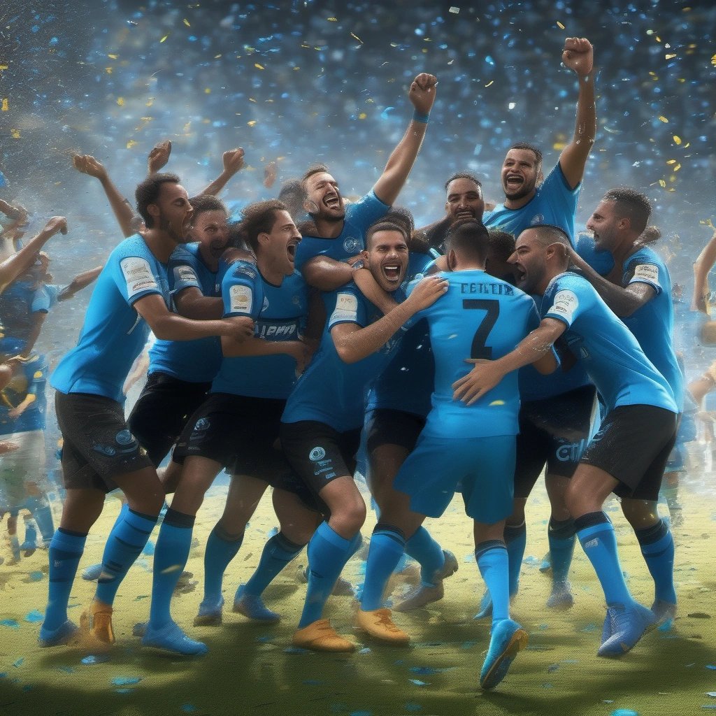 Grêmio players celebrating victory