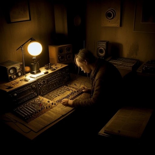 Strap artist in a recording studio