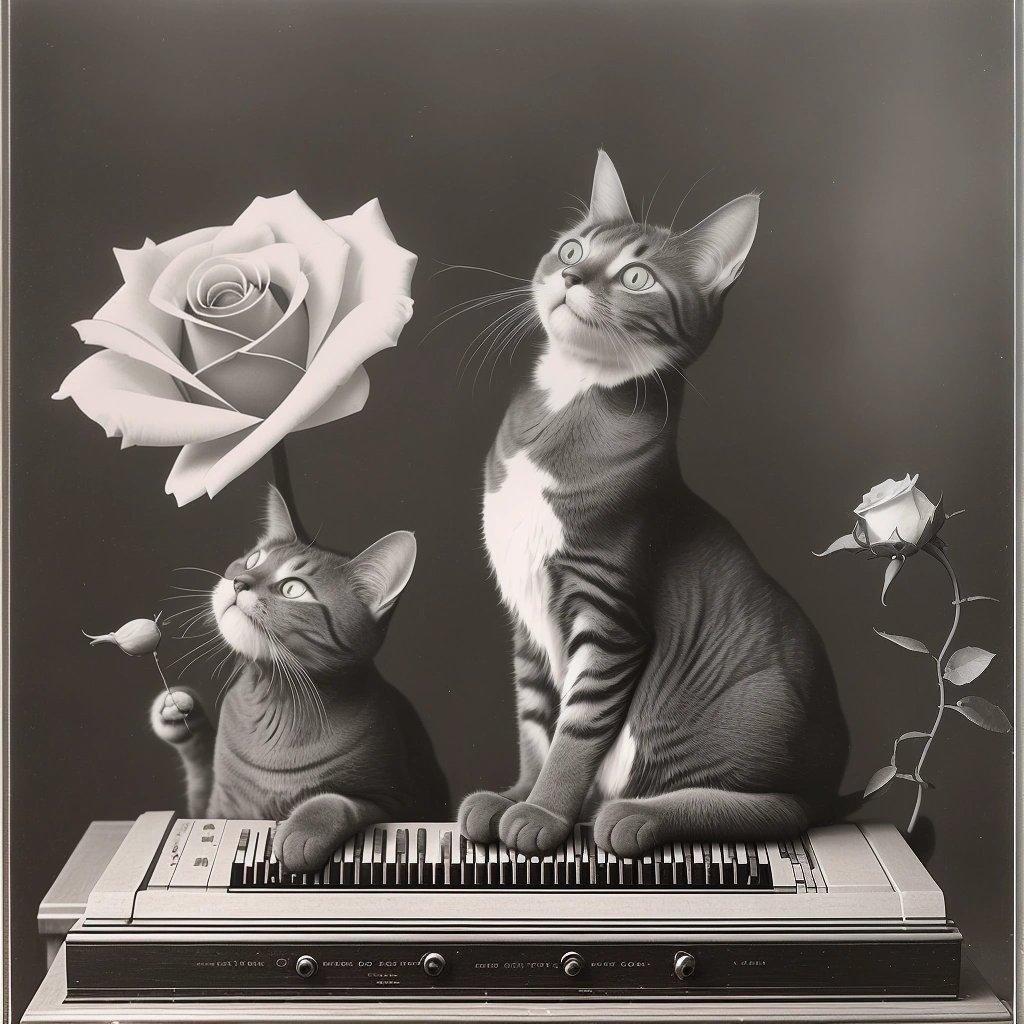 Cat using Jacobson's organ to smell rose