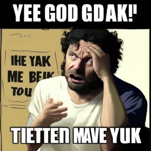 Meme of person asking God to stop testing them