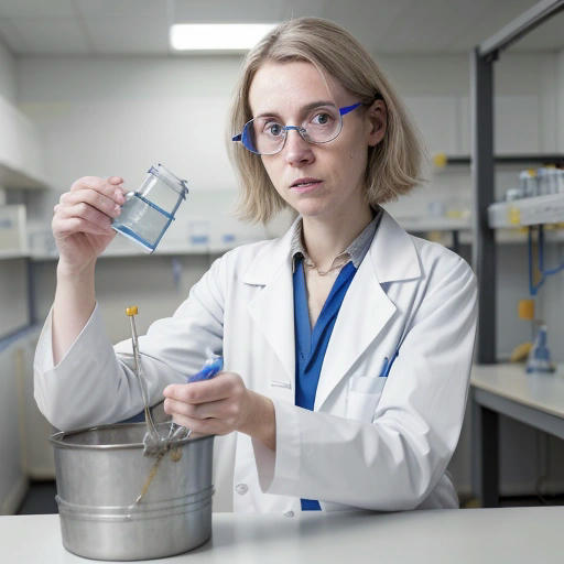 Dr. Emily Eccentric examining the living bucket