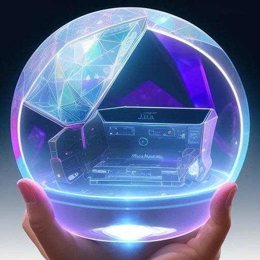 Crystal ball showing future AI gaming console
