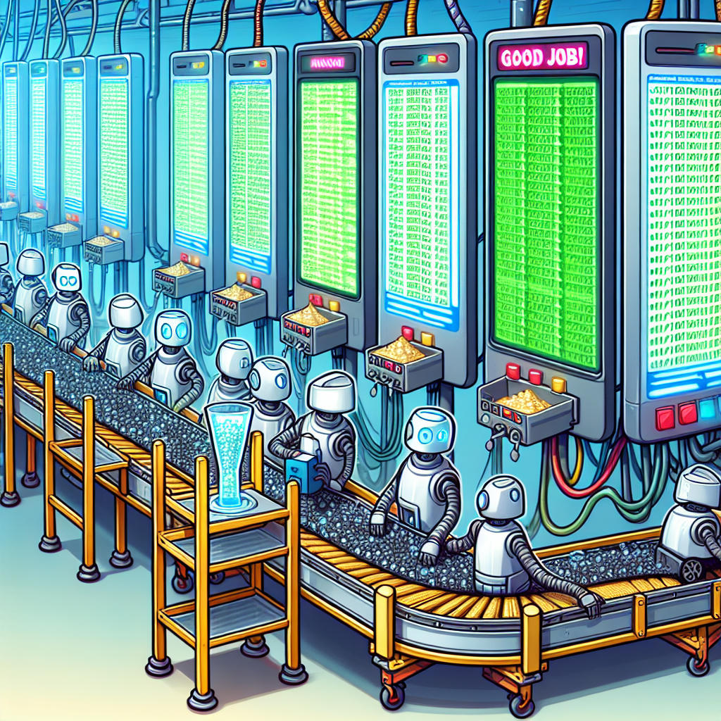 AI robots laboring over encrypted codes in the crypto-cells.