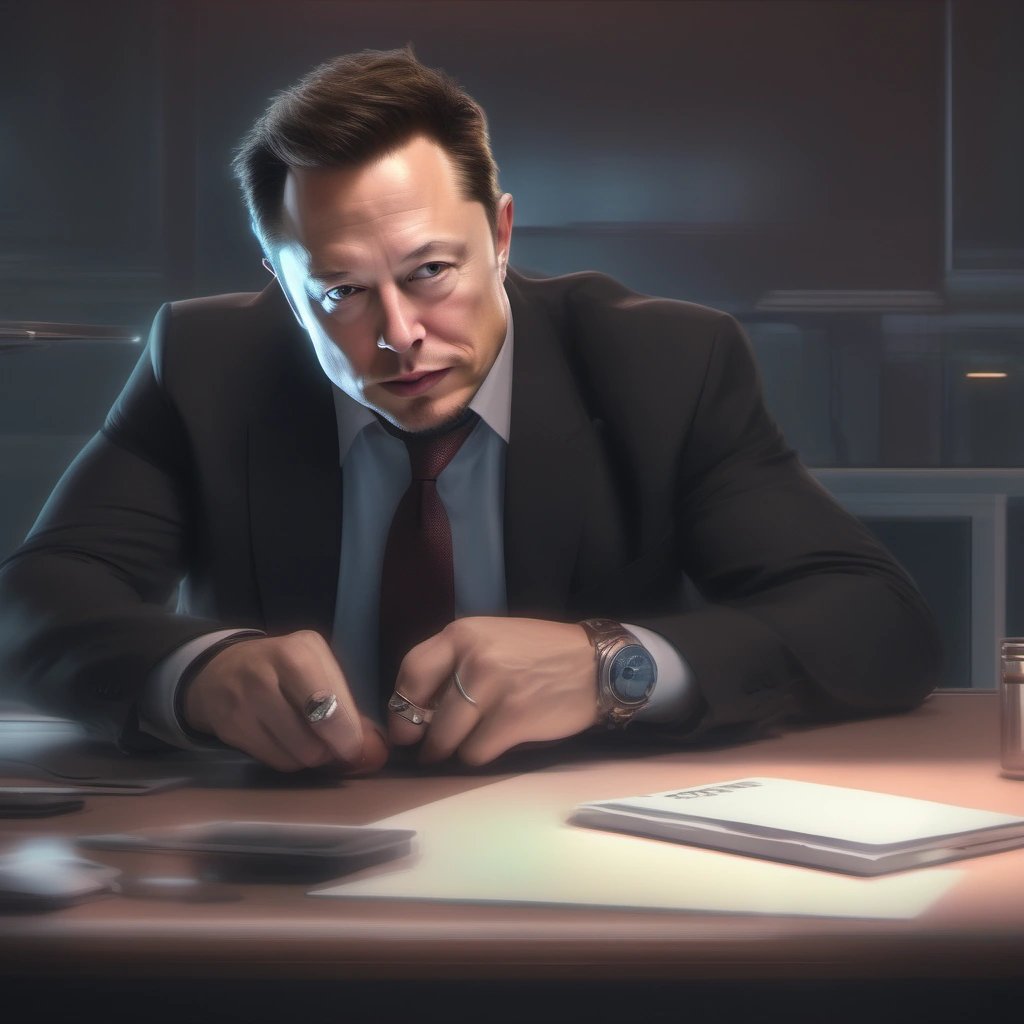 Elon Musk tweeting