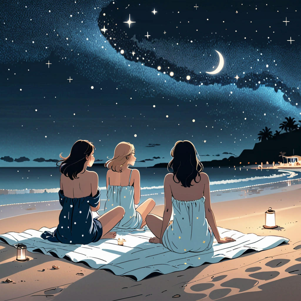 Sable and Mikaela watching the stars