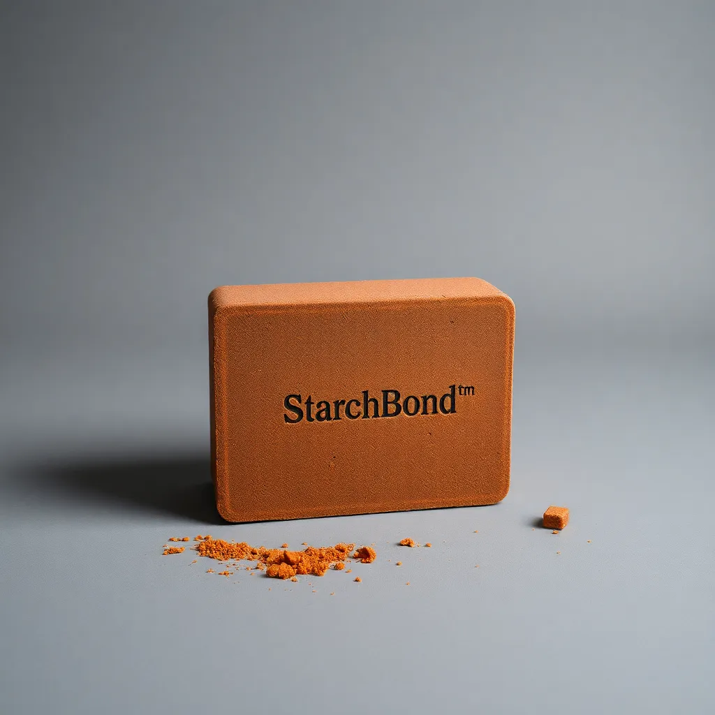 StarchBond™ Structural Unit close-up (the brick that looks suspiciously snackable)