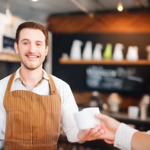 Barista making coffee