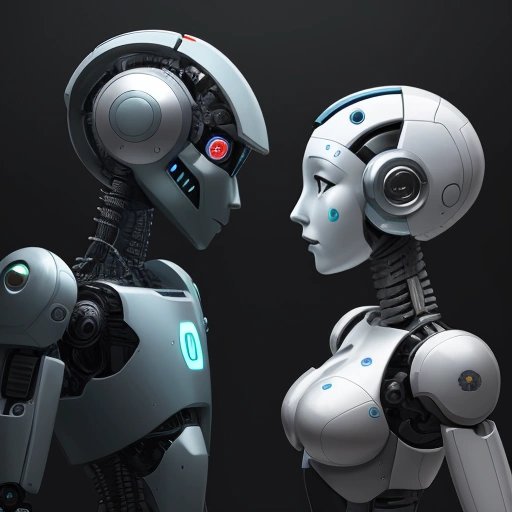 robot talking to human