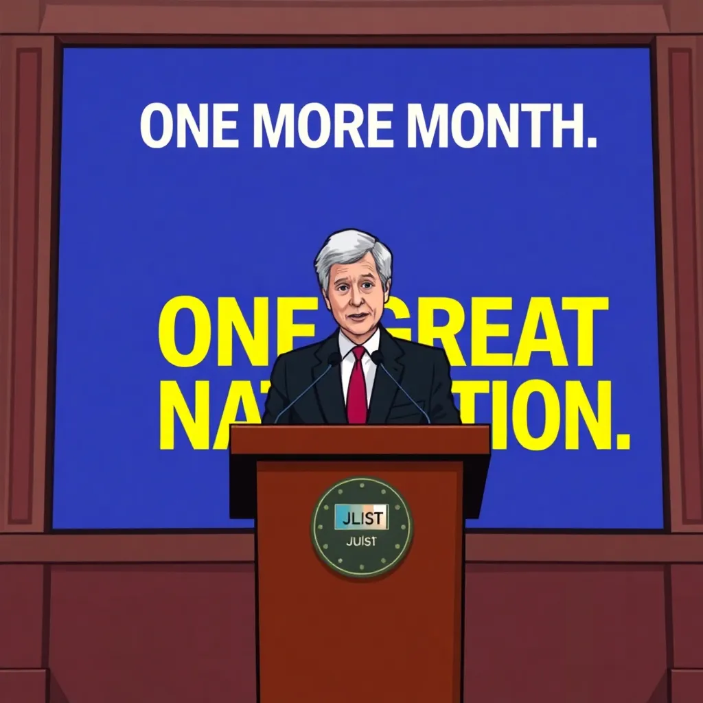 Prime Minister’s televised address: “One More Month. One Great Nation.”