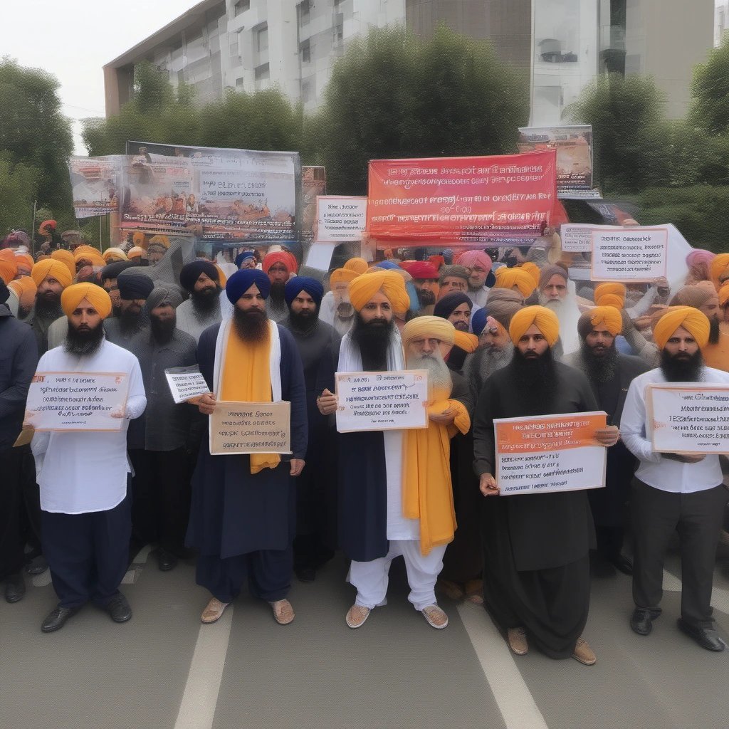 Sikh community protest