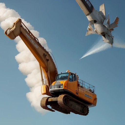 Gary Zimmerman celebrating his jet-flying excavator adventures