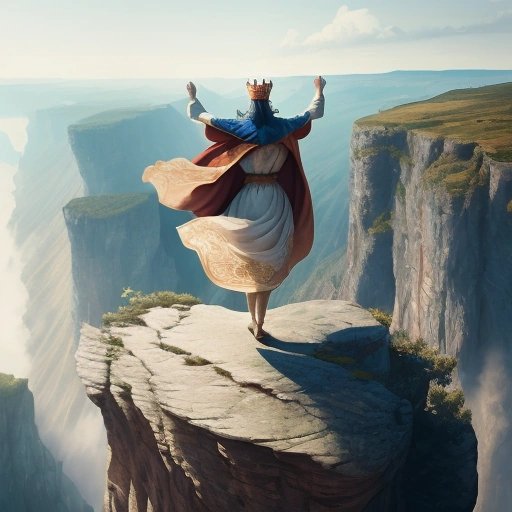 Person standing on top of a mountain