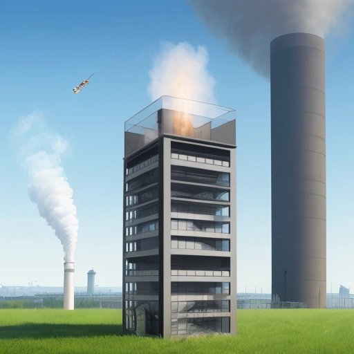 Incinerator releasing clean air