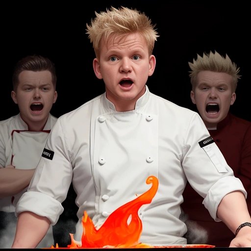 Gordon Ramsay passionately shouting in Hell's Kitchen