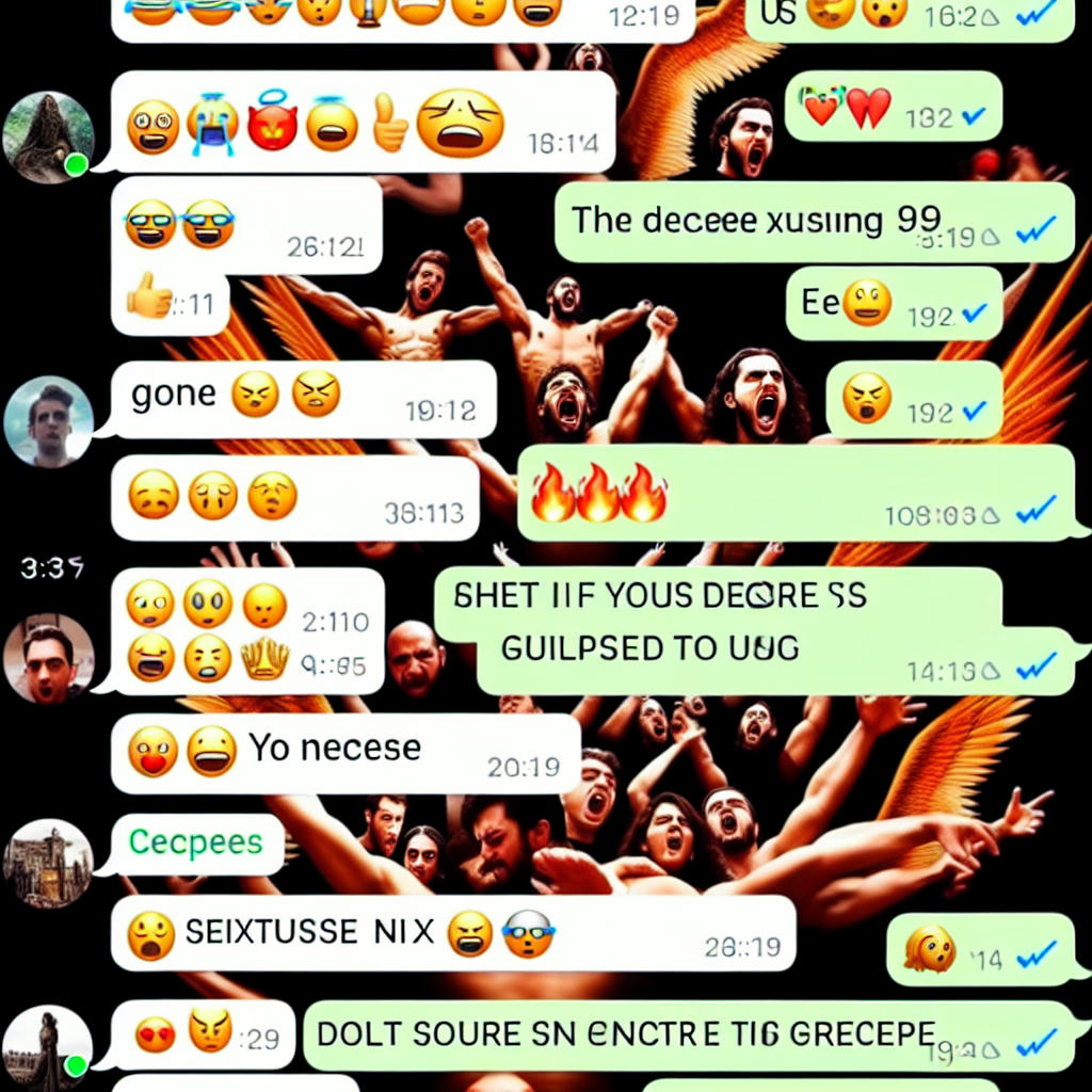 Debate acalorado em grupo de WhatsApp.