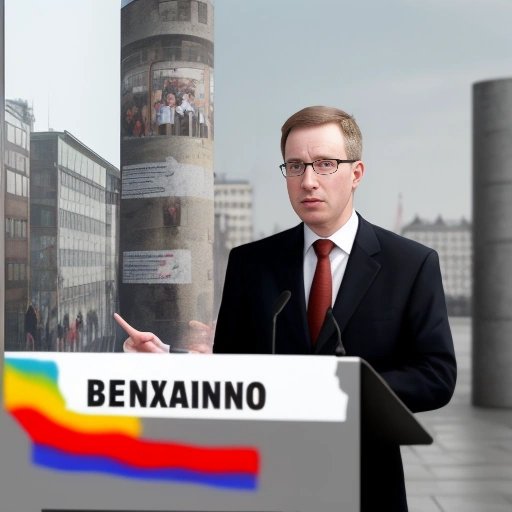 Government official presenting new Berlin Wall plans