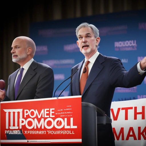 Jerome Powell and Jim Cramer delivering a campaign speech