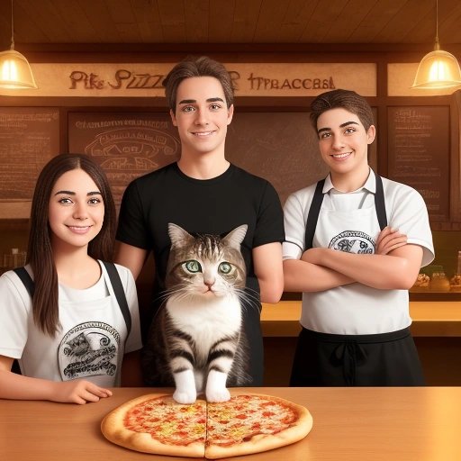 Thomas and Meow in the staff photo
