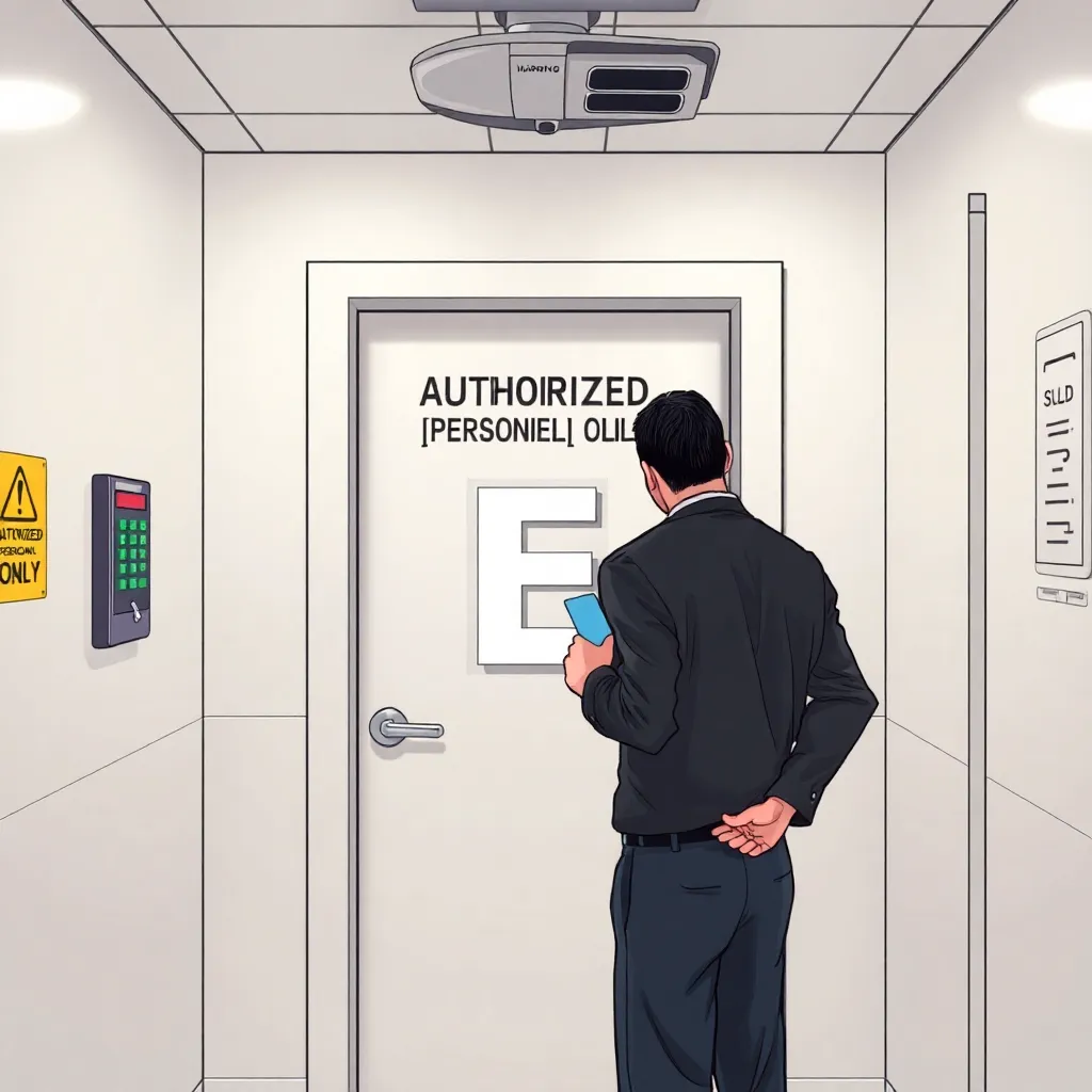 Restricted-area E sighting in a secure facility