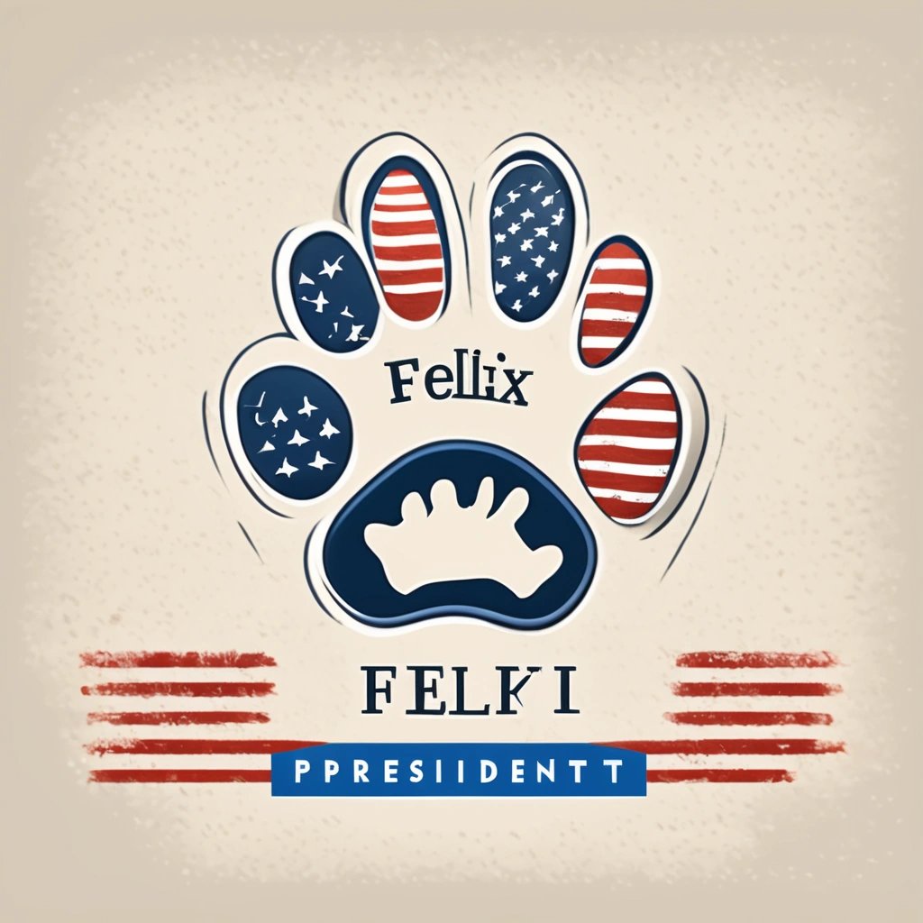 Felix's pawprint with the words 'Felix for President'