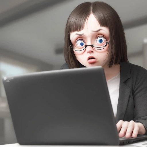 Embarrassed person hiding search history