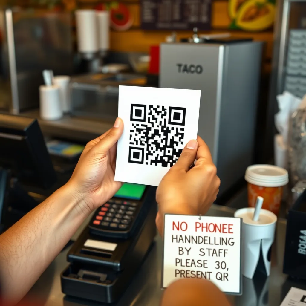 Printed QR code rule in action