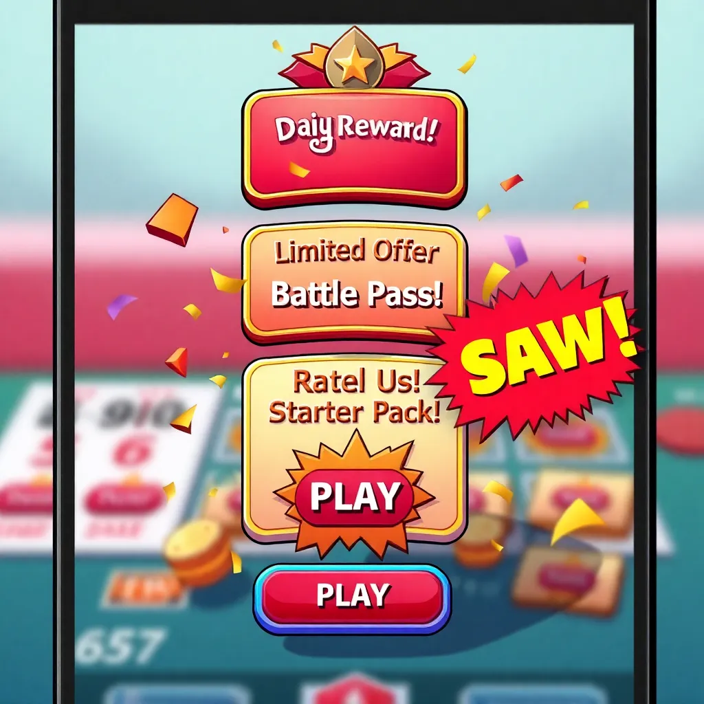 “The Modern Mobile Game: slot machine UI with extra steps”