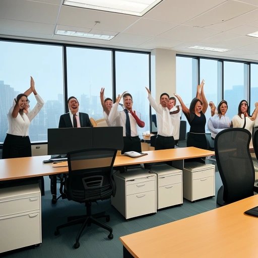 Employees singing and dancing to 'baby shark'