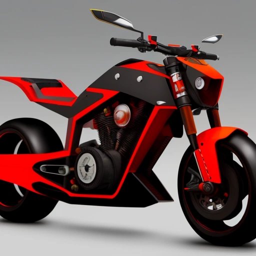 Futuristic motorcycle with razor blades and clown horn