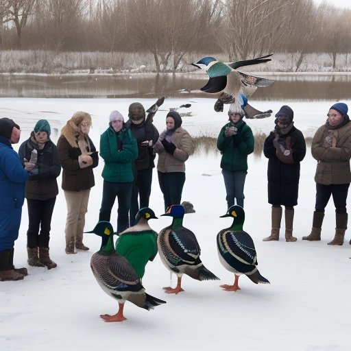 Scientists observing mallard and magpie feud