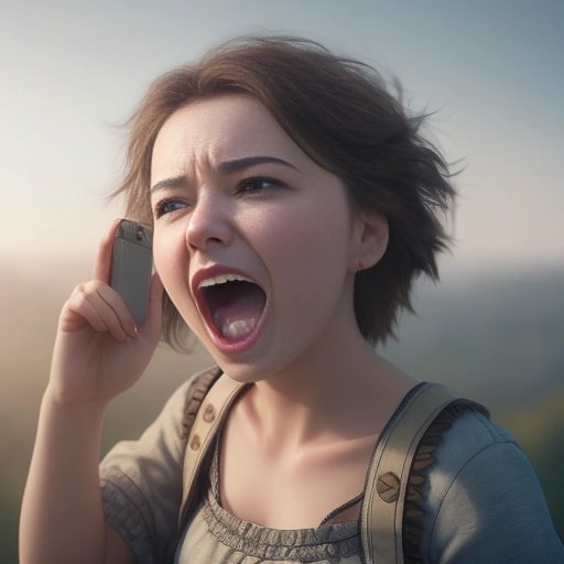 Frustrated user screaming