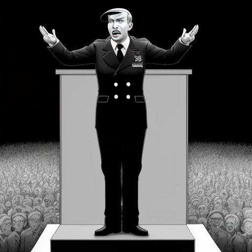 Nigel Nazi giving a speech