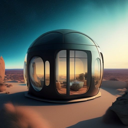 Cube-shaped Martian vacation home