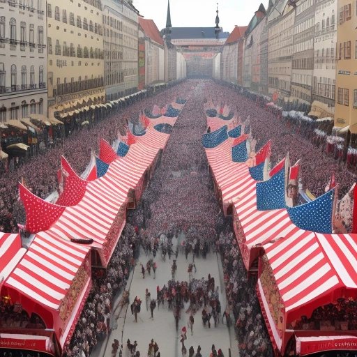 Crowded Oktoberfest festival in America