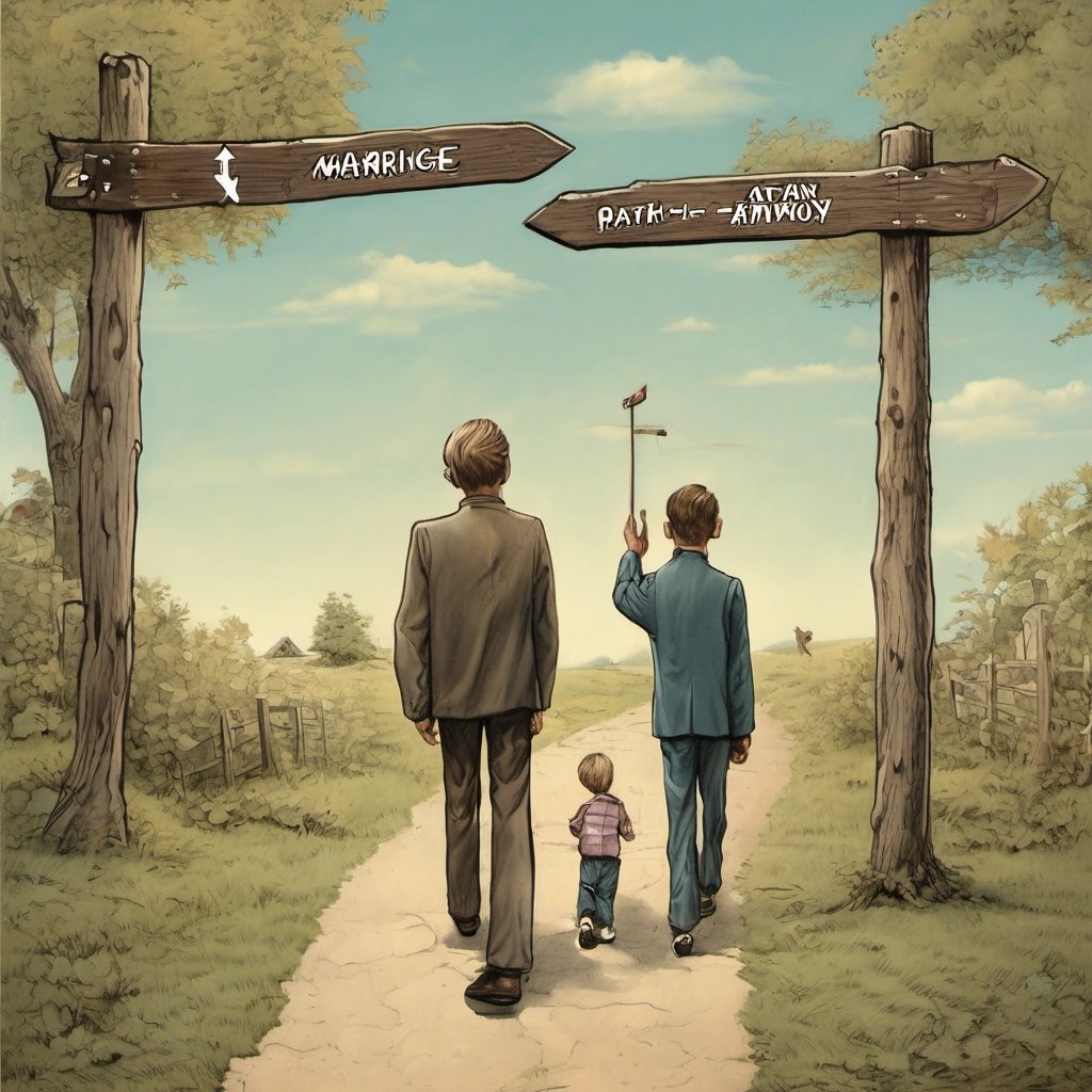 Signpost between marriage and children vs personal autonomy