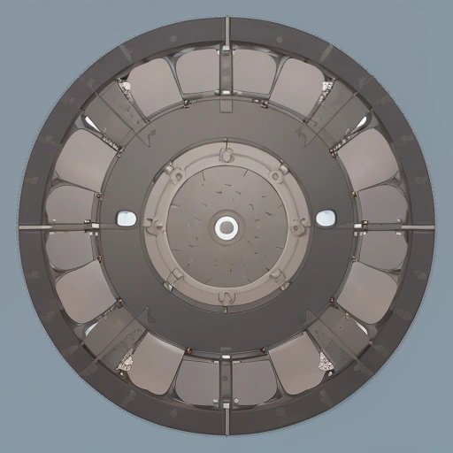 Large flywheel storing excess wind energy